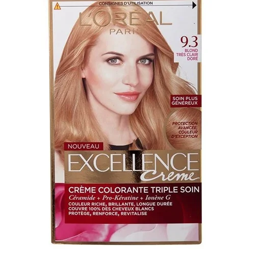 کیت رنگ مو لورآل مدل Excellence شماره 9.3