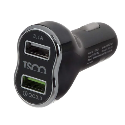 شارژر فندکی تسکو مدل TCG 21 به همراه کابل تبدیل USB به microUSB