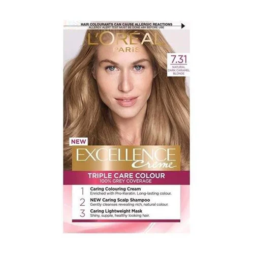 کیت رنگ مو لورآل مدل Excellence شماره 7.31